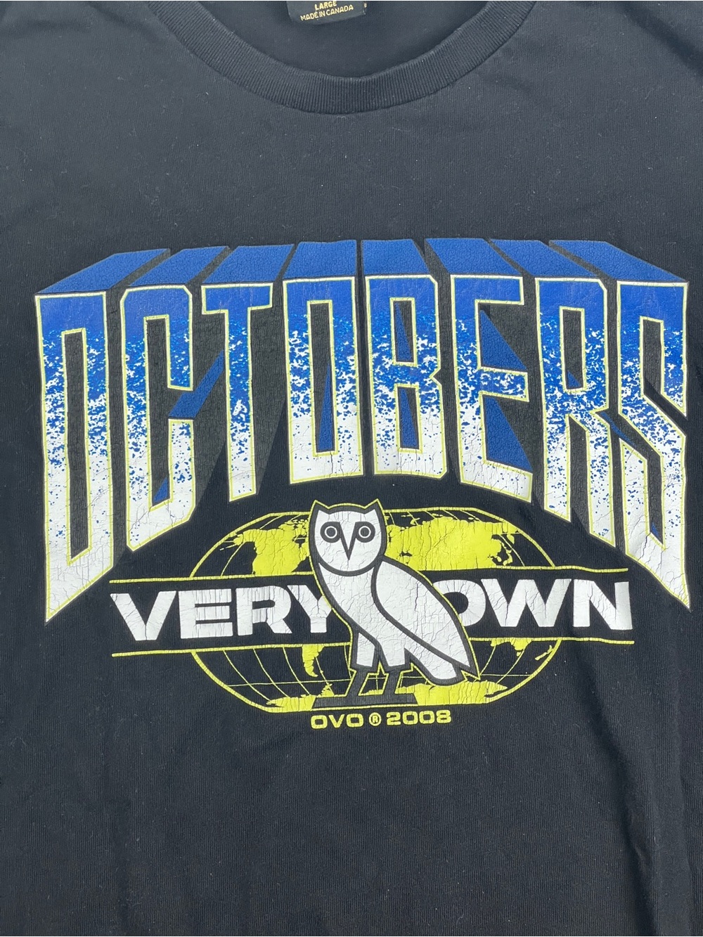 October's Very Own (OVO) Black Long-Sleeve Graphic Shirt size Large - Picture 2 of 10